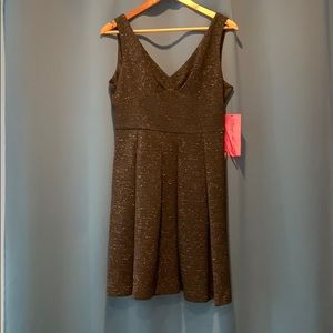 Betsy Johnson black sparkle bow dress size 12